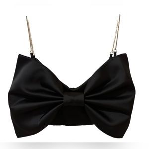 NWT Rachel Zoe Bow Bandeau Crop top rhinestone straps, Size 6